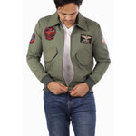 Load image into Gallery viewer, Top Gun Aviator Jacket-Green
