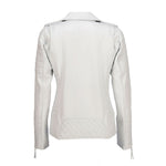 Load image into Gallery viewer, Womens Quilted Leather Jacket-White

