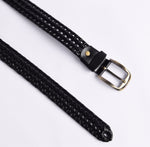 Load image into Gallery viewer, Stylish Braided Men&#39;s Leather Belt-Black Color
