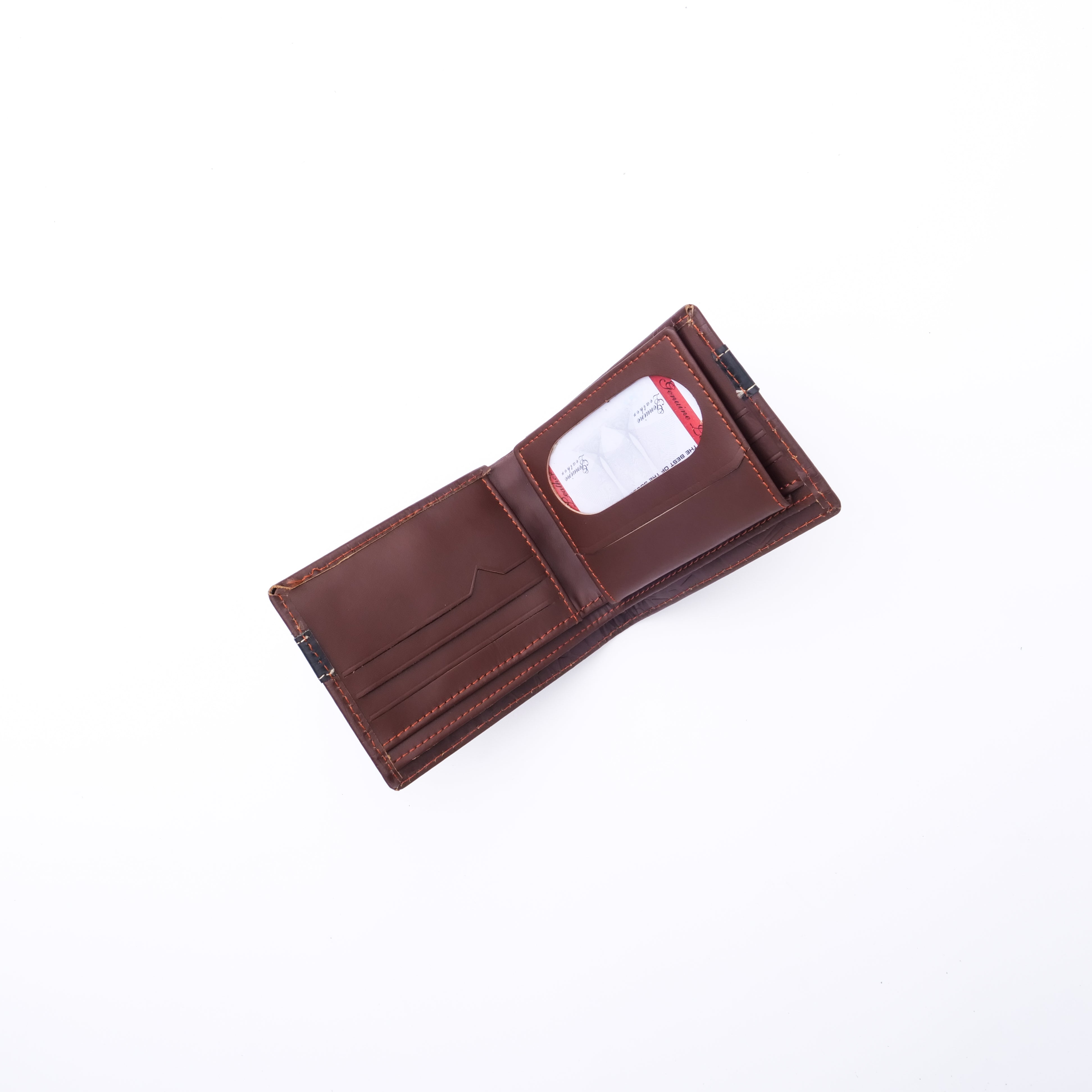 Croc-Style Leather Mens Wallet-Brown
