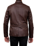 Load image into Gallery viewer, 5-Button Men Lambskin Leather Blazer-Brown
