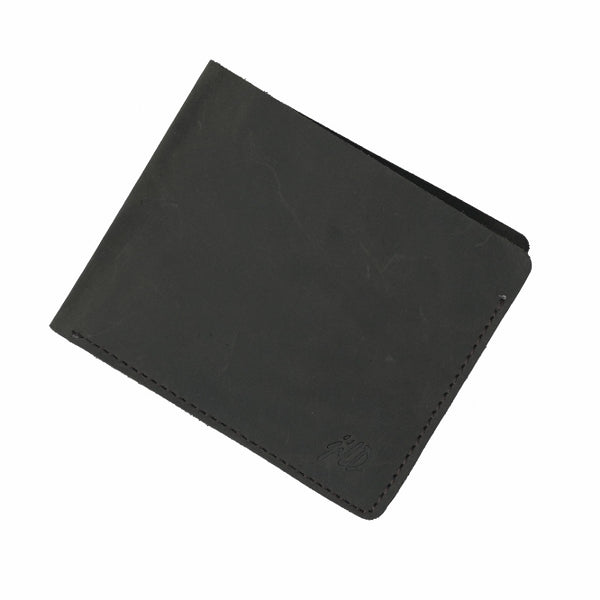 Mens Genuine Vintage Leather Wallet-CHARCOAL S2