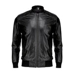 Load image into Gallery viewer, Mens Black Pure Cow Leather  Bomber Jacket
