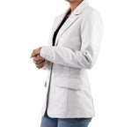 Load image into Gallery viewer, Classic 2-Button Lambskin Leather Blazer Women-White

