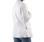 Load image into Gallery viewer, Classic 2-Button Lambskin Leather Blazer Women-White
