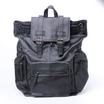 Load image into Gallery viewer, Leather Backpack Travel Laptop Office Bag- Granite Black
