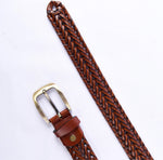 Load image into Gallery viewer, Stylish Braided Men&#39;s Leather Belt-Tan Color
